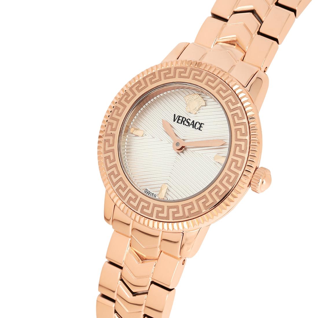 Versace V-Icon 30 mm White-Silver Dial Women Analog Watch- VEUCA0724