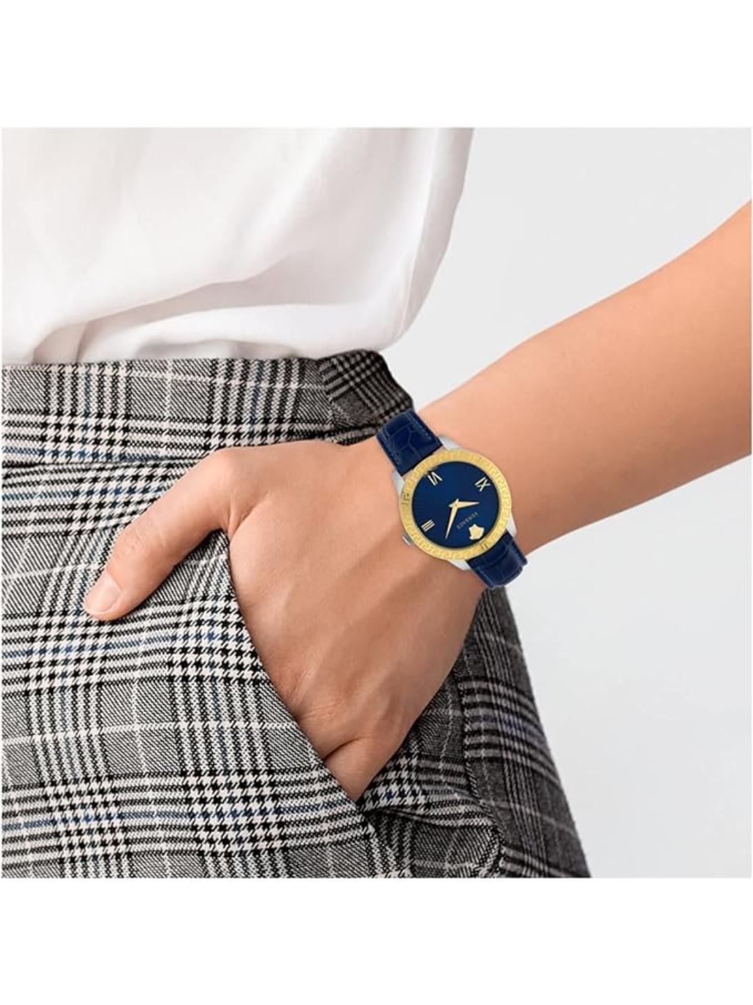 Versace 38 mm Blue Dial Analog Women Watch VEVC00219