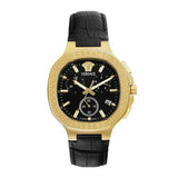 Versace V Lady 40 mm Black Dial Unisex Chrono Watch VEVCA0224