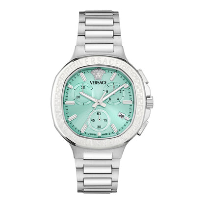 Versace V-Lady 40 mm Turquoise Dial Unisex Chrono Watch- VEVCA0324