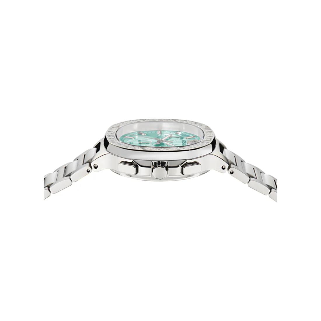 Versace V-Lady 40 mm Turquoise Dial Unisex Chrono Watch- VEVCA0324