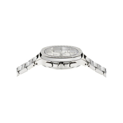 Versace V-Lady 40 mm White-Silver Dial Unisex Chrono Watch- VEVCA0424