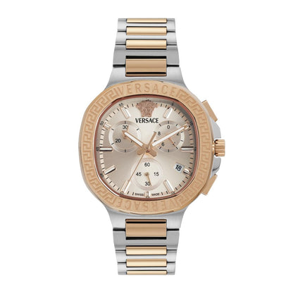 Versace V-Lady 40 mm Rose Gold Dial Unisex Chrono Watch- VEVCA0524