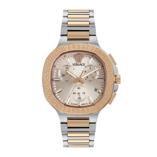 Versace V-Lady 40 mm Rose Gold Dial Unisex Chrono Watch- VEVCA0524