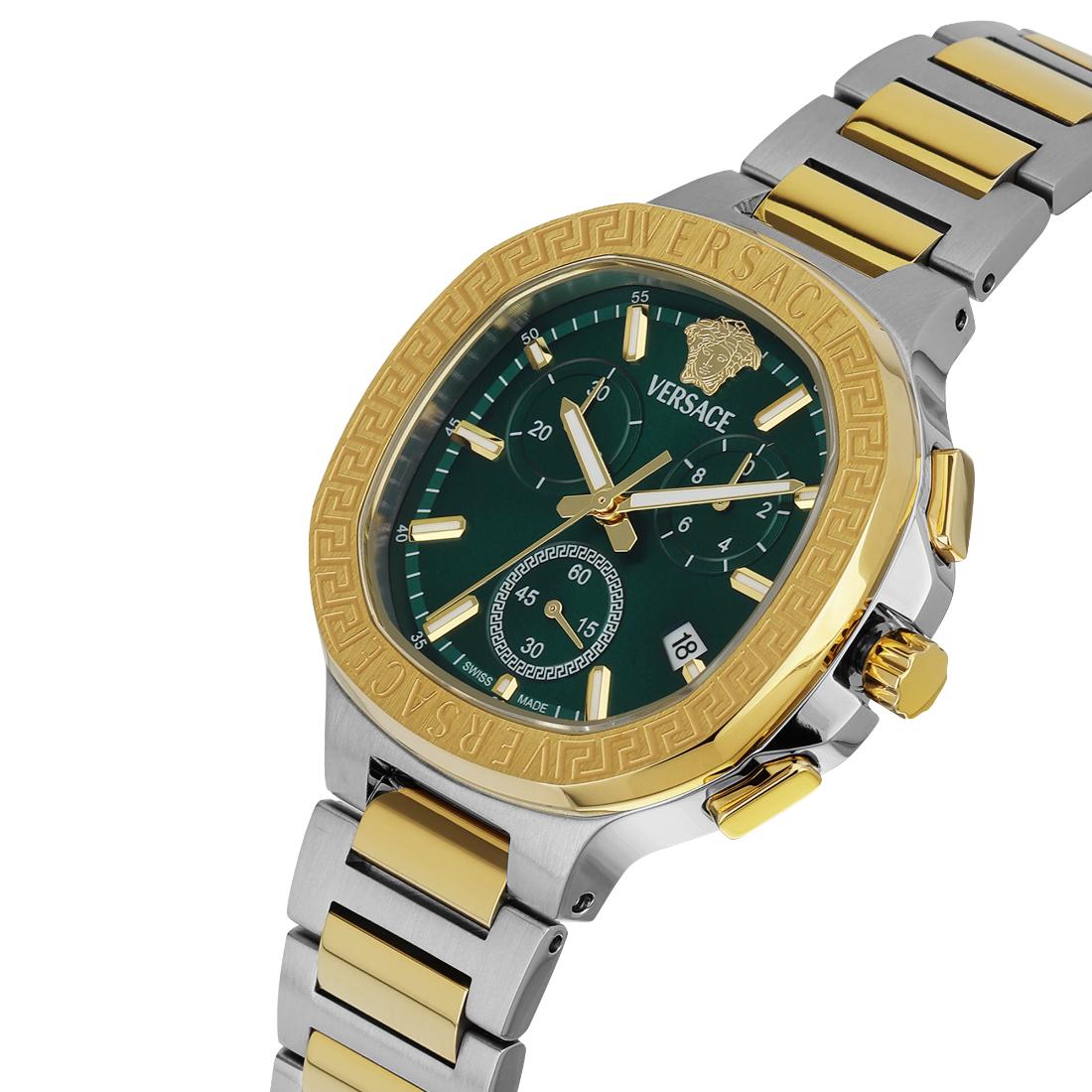Versace V-Lady 40 mm Green Dial Unisex Chrono Watch- VEVCA0624