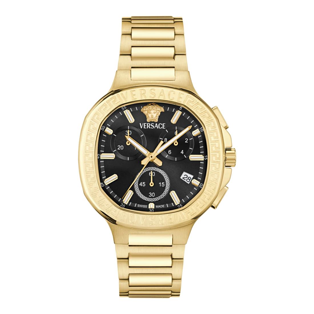 Versace V Lady 40 mm Black Dial Unisex Chrono Watch VEVCA0724