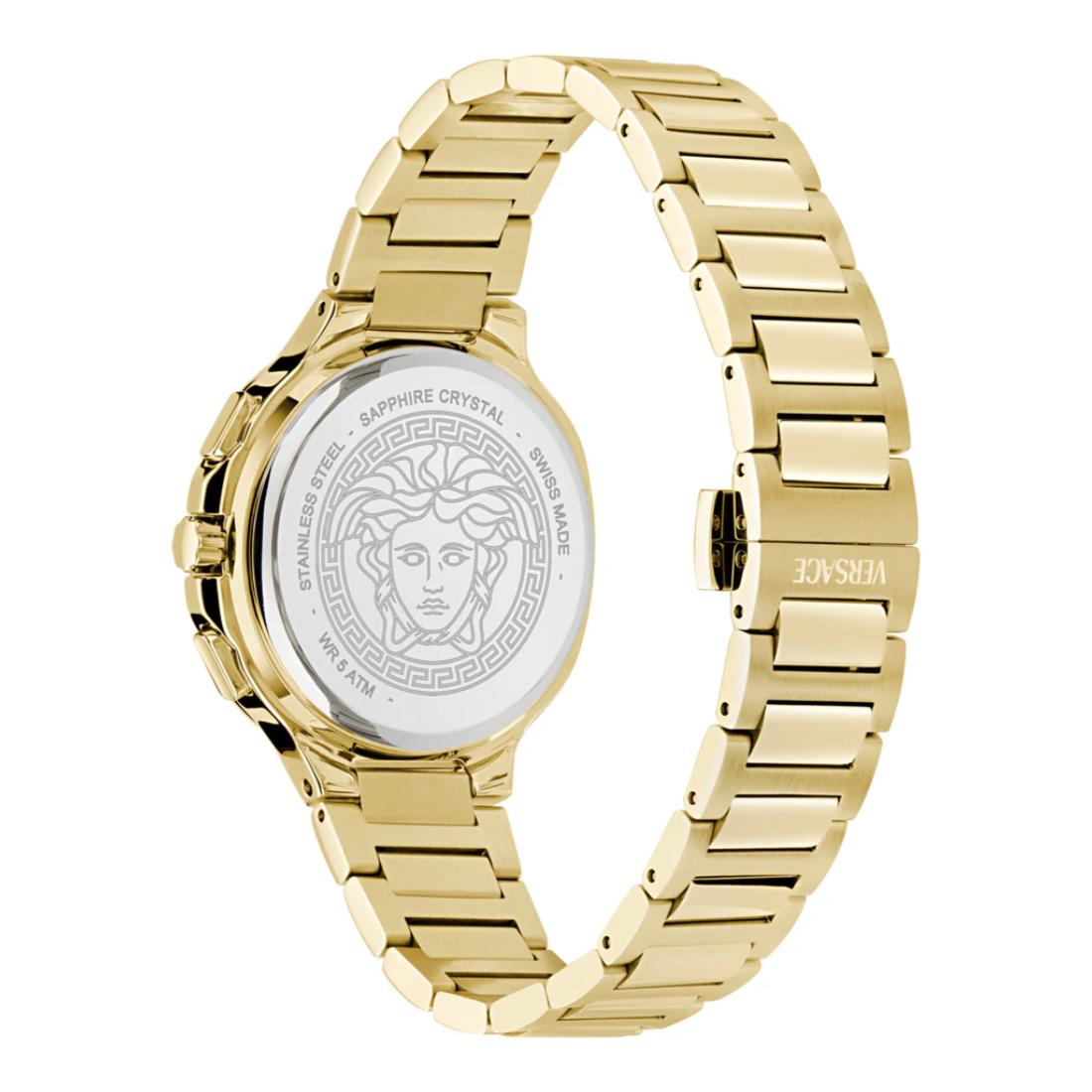 Versace V-Lady 40 mm Black Dial Unisex Chrono Watch- VEVCA0724