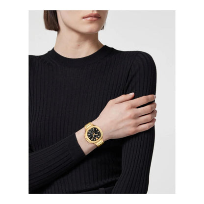 Versace V-Lady 40 mm Black Dial Unisex Chrono Watch- VEVCA0724