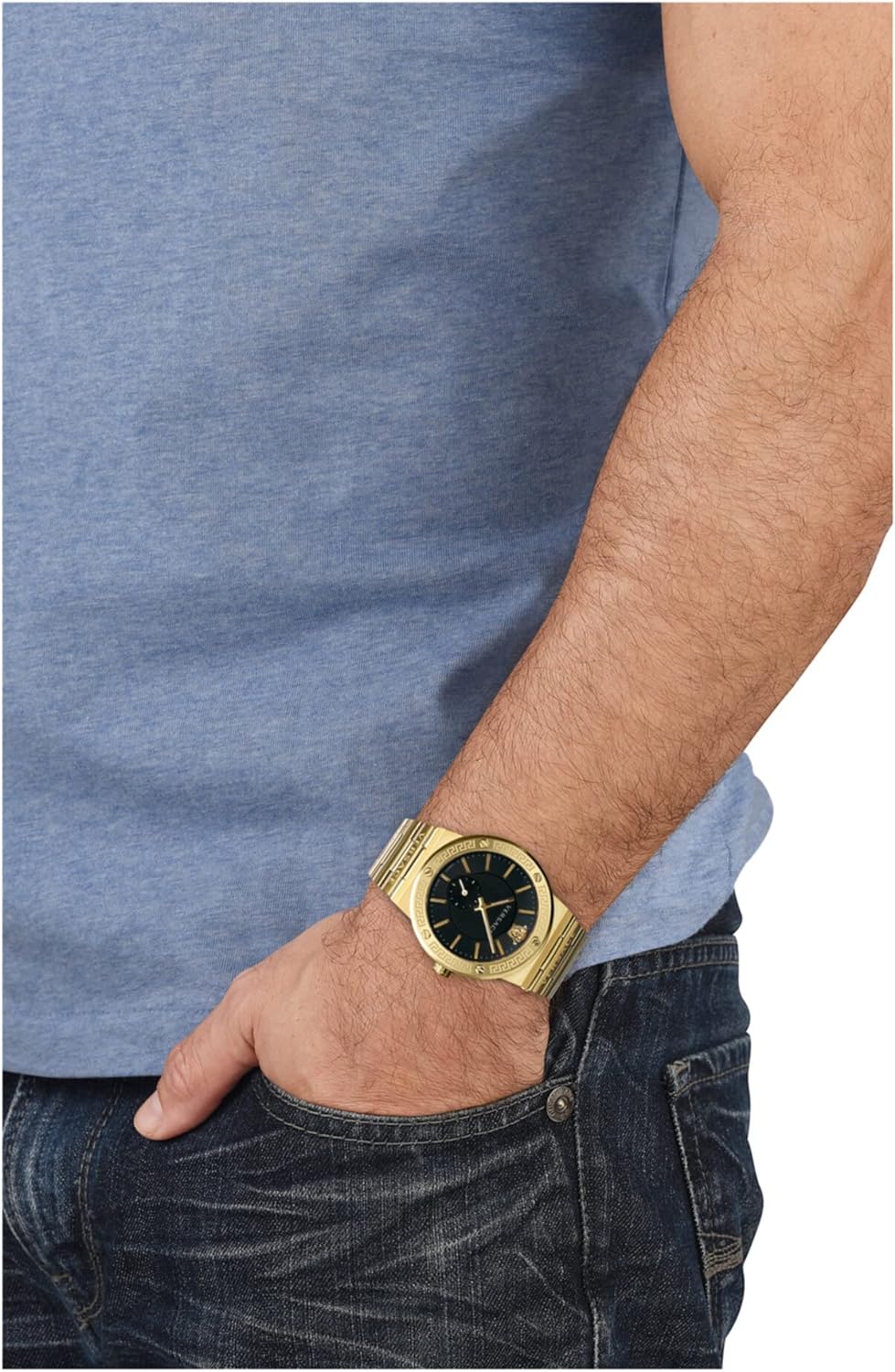 Versace 41 mm Black Dial Analog Men Watch VEVI00821