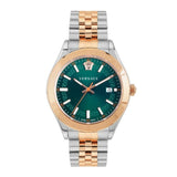 Versace Hellenium Vk 42 mm Green Dial Men Analog Watch VEVK01324