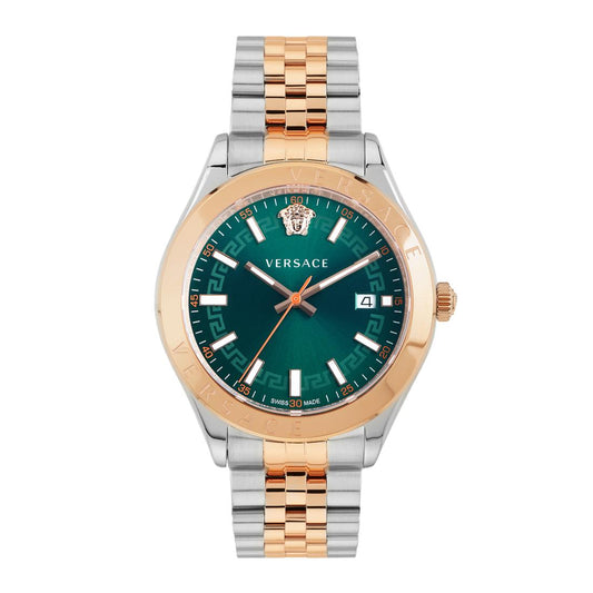 Versace Hellenium-Vk 42 mm Green Dial Men Analog Watch- VEVK01324