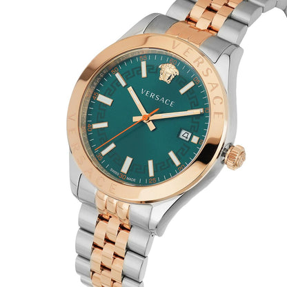 Versace Hellenium-Vk 42 mm Green Dial Men Analog Watch- VEVK01324