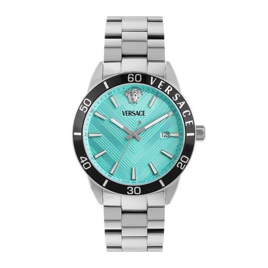 Versace Greca Urban 43 mm Light Blue Dial Men Analog Watch- VEYCA0324