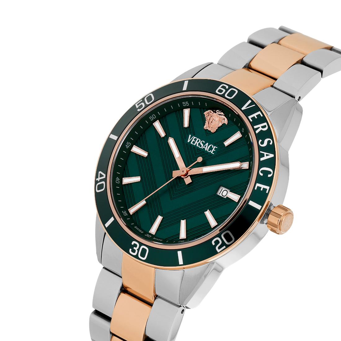 Versace Greca Urban 43 mm Green Dial Men Analog Watch- VEYCA0624