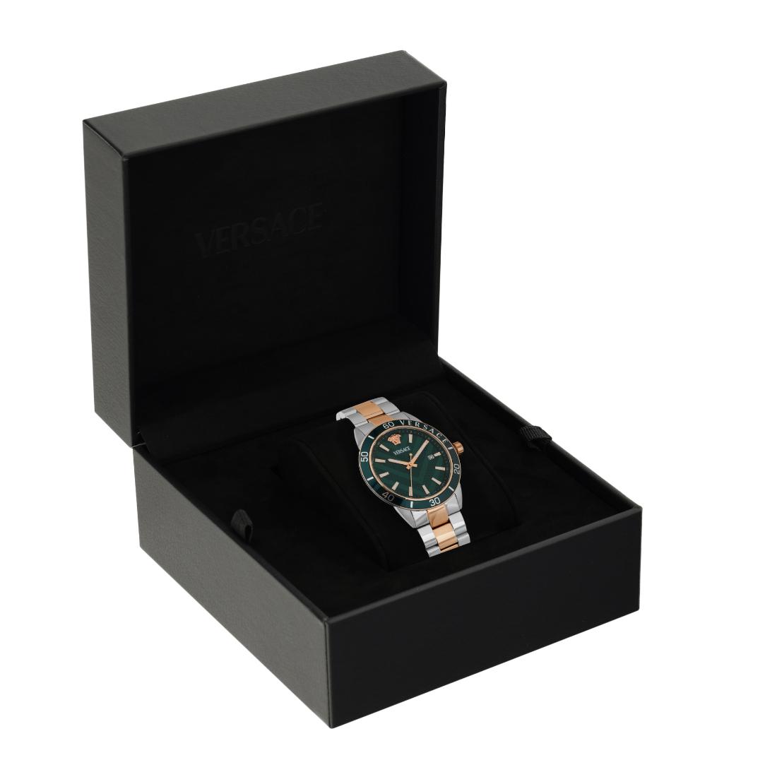 Versace Greca Urban 43 mm Green Dial Men Analog Watch- VEYCA0624