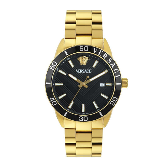 Versace Greca Urban 43 mm Black Dial Men Analog Watch- VEYCA0724