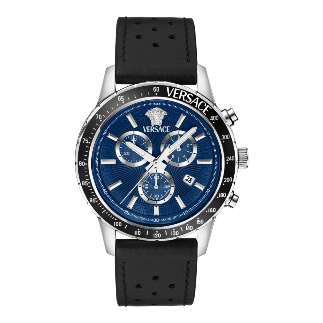 Versace Sport 44 mm Blue Dial Men Chrono Watch VEZCA0124