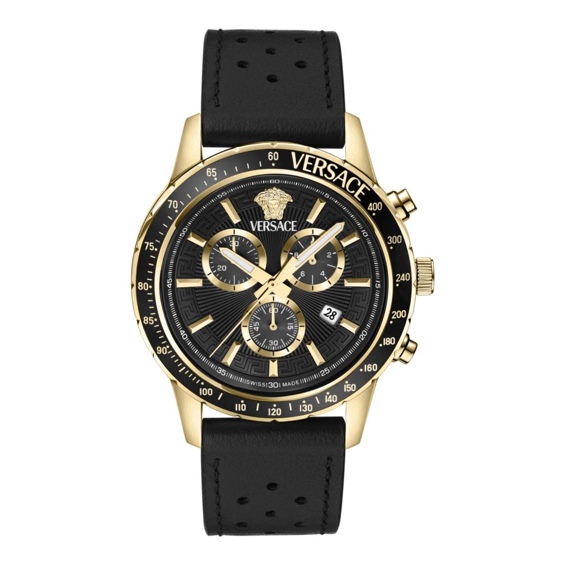 Versace Sport 44 mm Black Dial Men Chrono Watch VEZCA0224