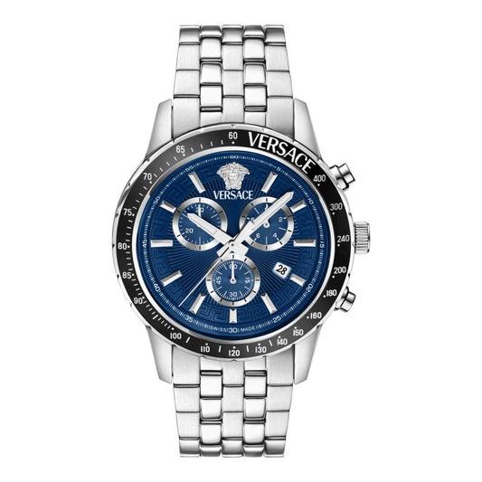 Versace Sport 44 mm Blue Dial Men Chrono Watch- VEZCA0324
