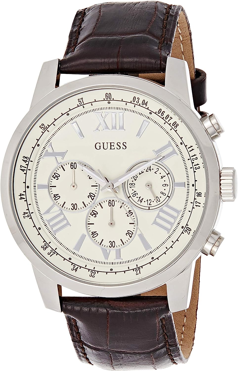 Guess 45 mm Mens Rose Gold/Brown Chronograph Watch W0380G2