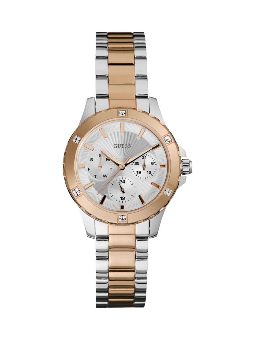 Guess Sport 35 mm Rose Gold-Tone Dial Women Quartz Analog Watch W0443L4