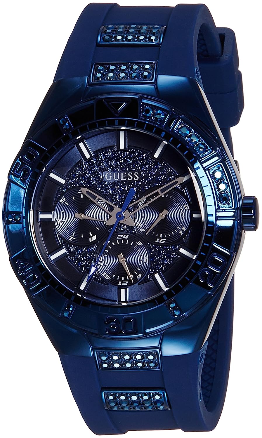Guess 40 mm Ladies Blue Multi function Watch W0653L1