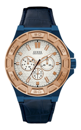 Guess 45 mm Mens Blue Multi function Watch W0674G7