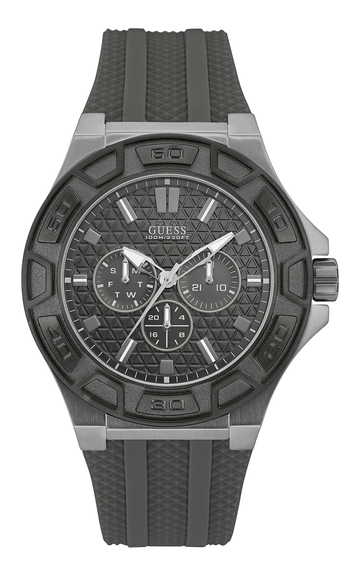 Guess 45 mm Mens White/Color Multi function Watch W0674G8