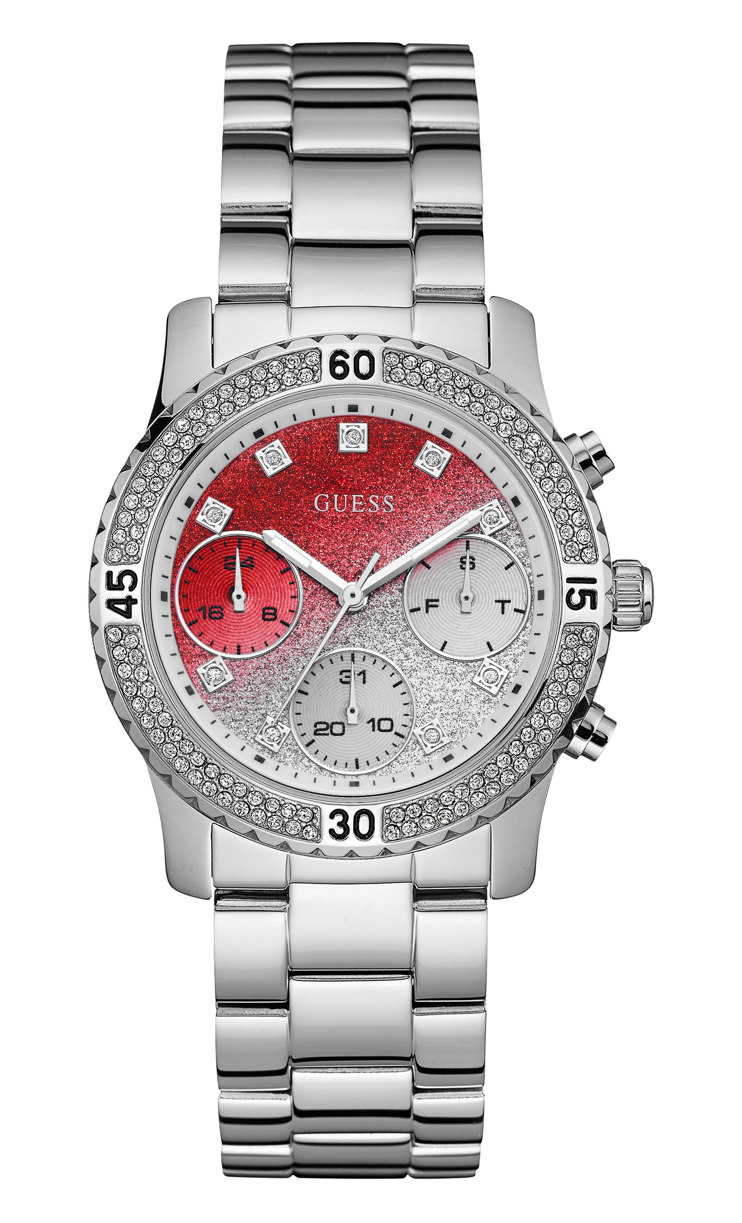 Guess Women Red Dial Analog Watch - W0774L7