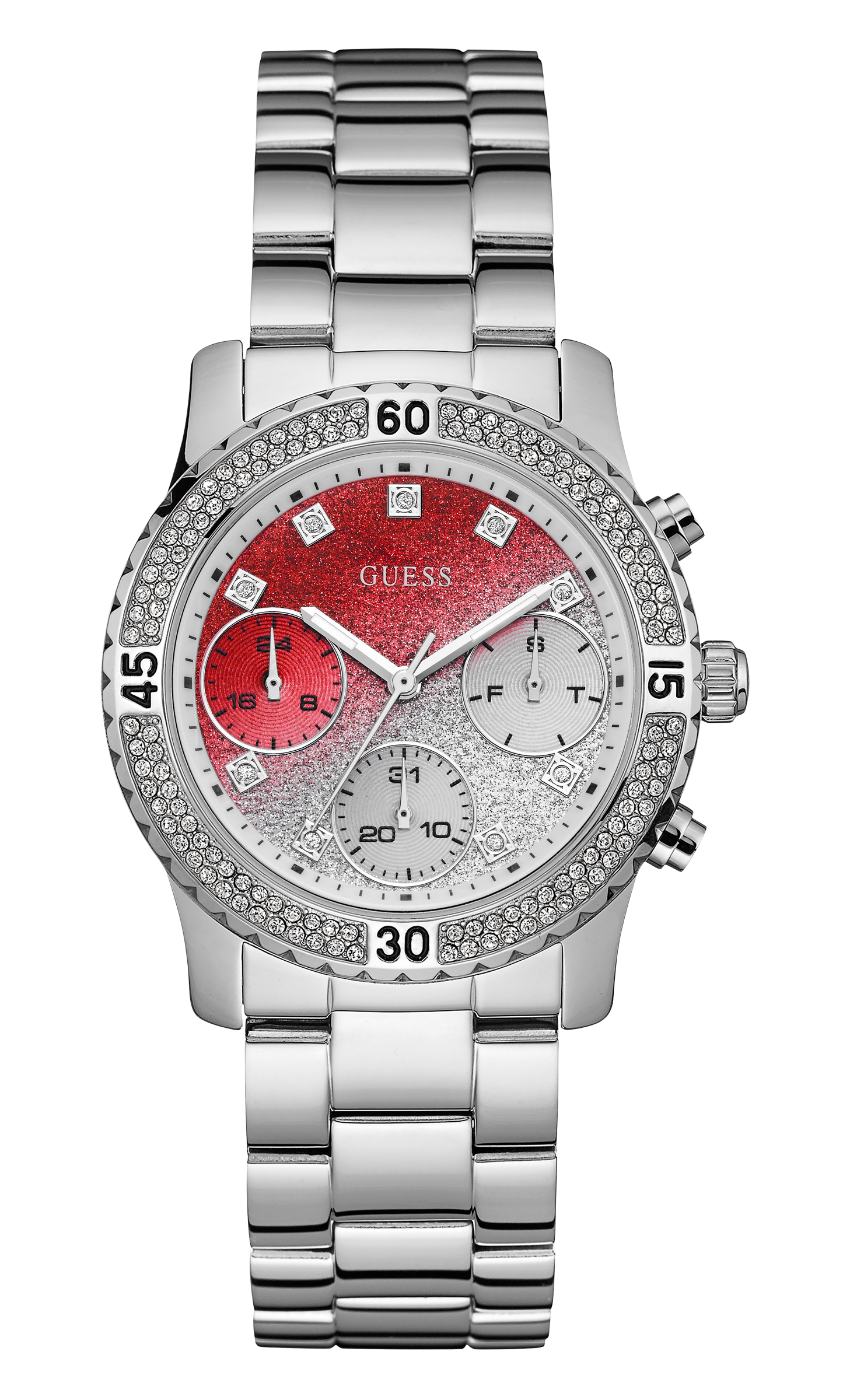 Guess 38 mm Women Red Dial Analog Watch W0774L7