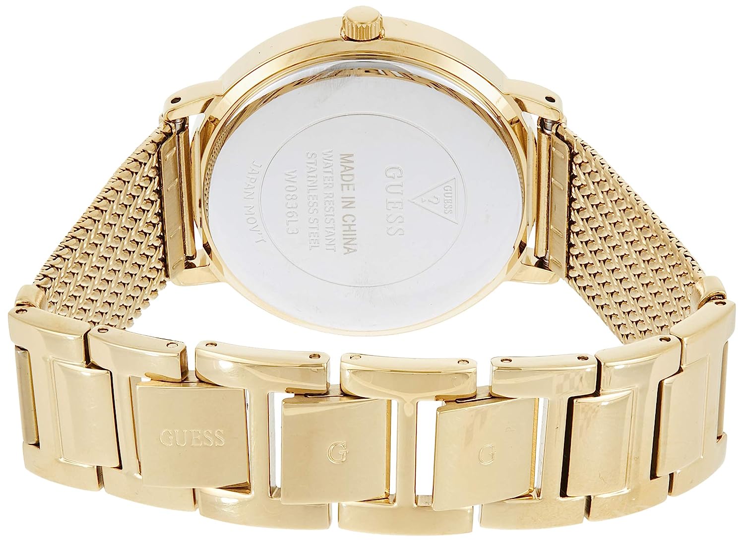 Guess 36 mm Ladies Gold Analog Watch W0836L3