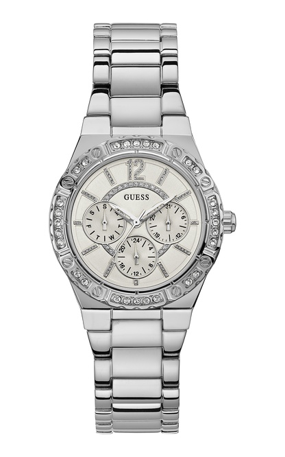 Guess Ladies Silver Multi-function Watch - W0845L1