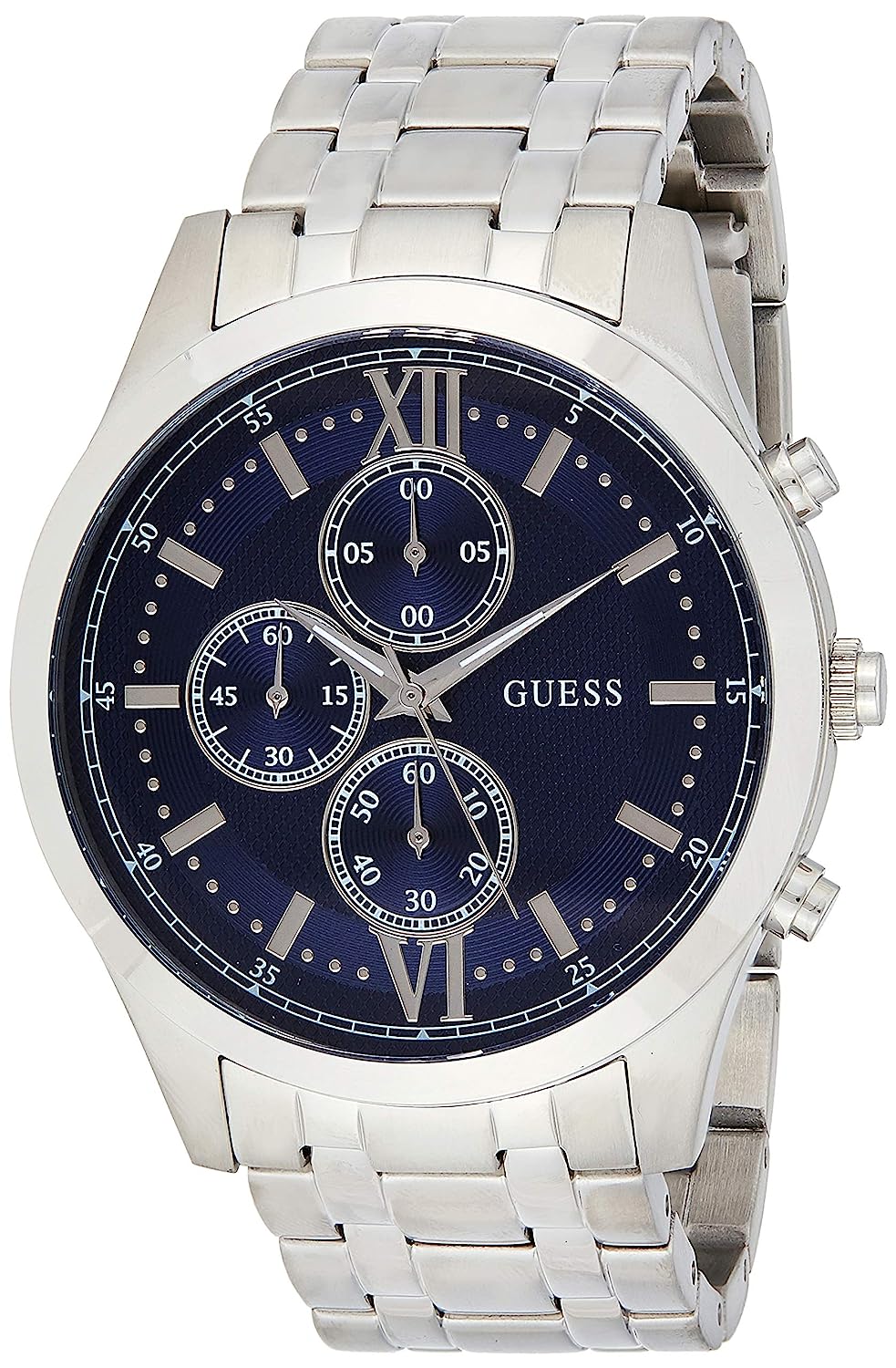 Guess 44 mm Mens Blue Chronograph Watch W0875G1