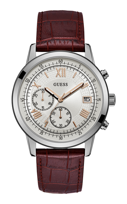 Guess Mens Rose Gold/Brown Chronograph Watch - W1000G2