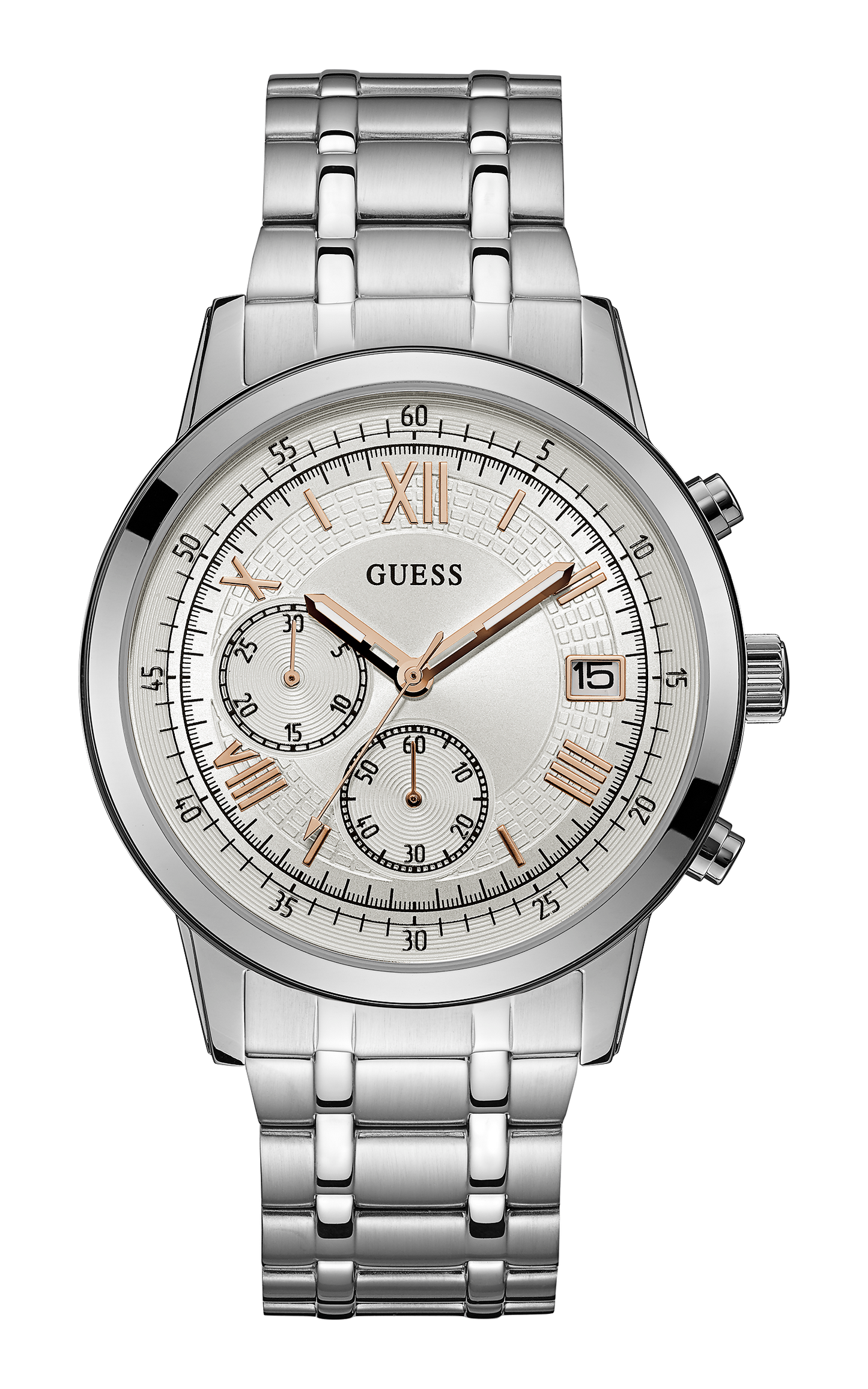 Guess Mens Rose Gold/Brown Chronograph Watch - W1001G1