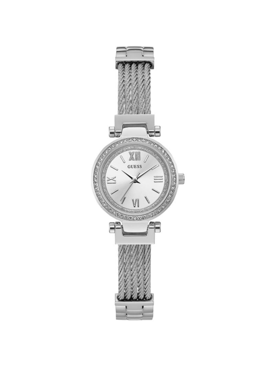 Guess 27 mm Women Silver Dial Analog Watch W1009L1