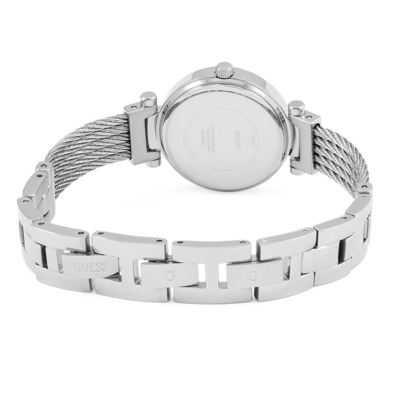 Guess 27 mm Women Silver Dial Analog Watch W1009L1