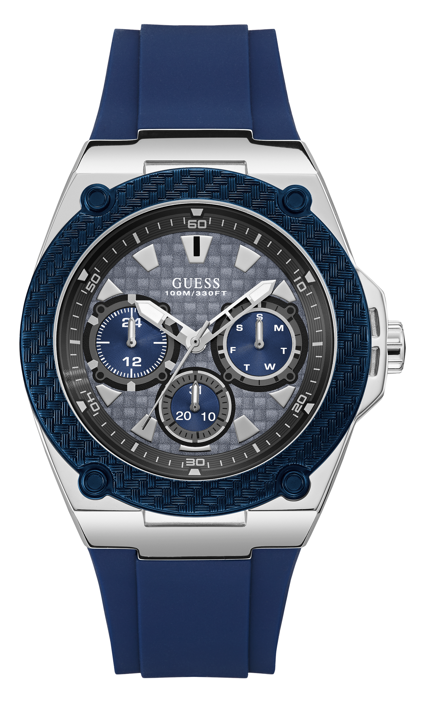 Guess Mens Blue Multi-function Watch - W1049G1