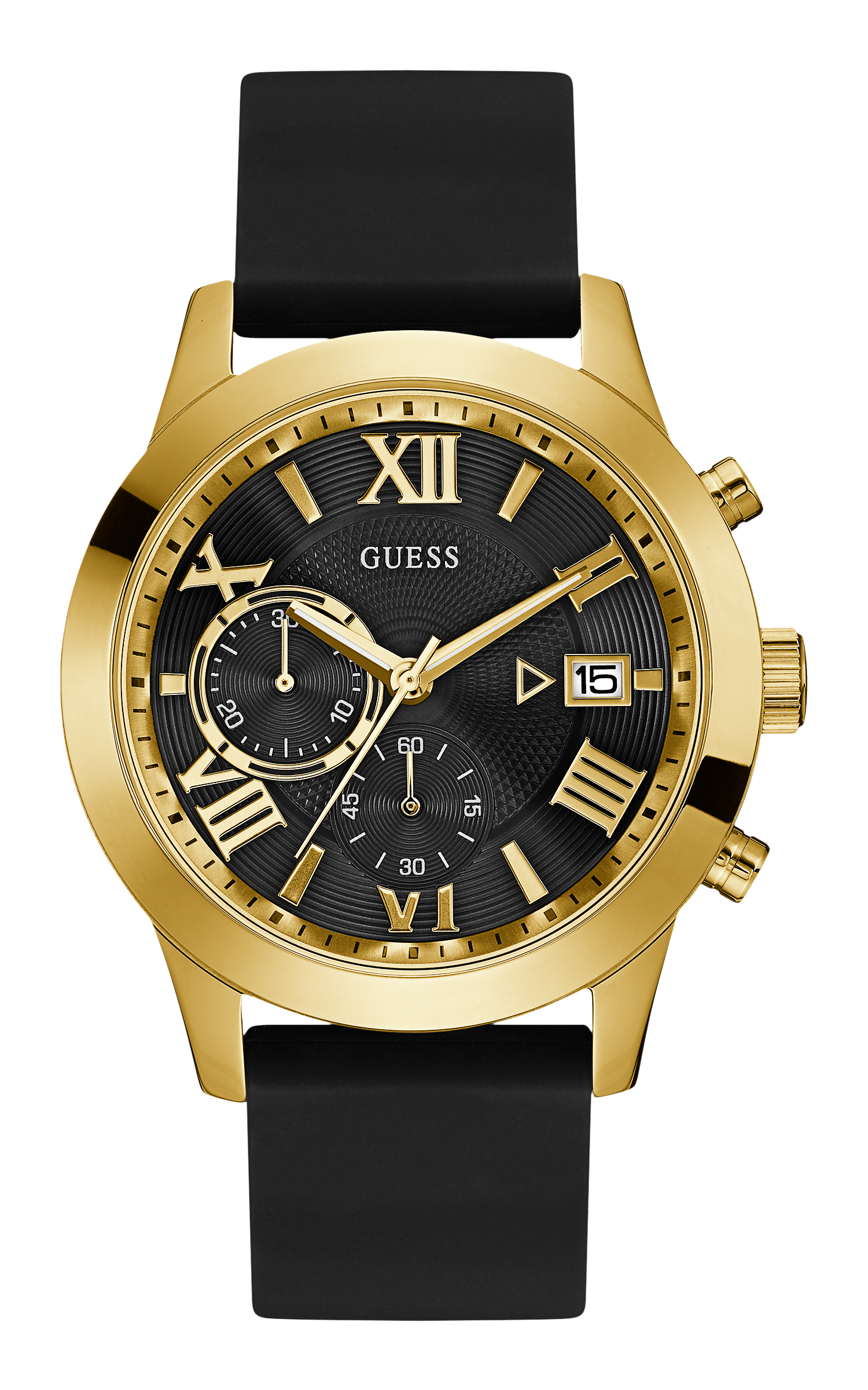 Guess 45 mm Mens Gold Chronograph Watch W1055G4