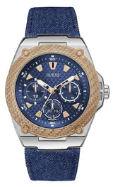 Guess 45 mm Mens Blue Multi function Watch W1058G1