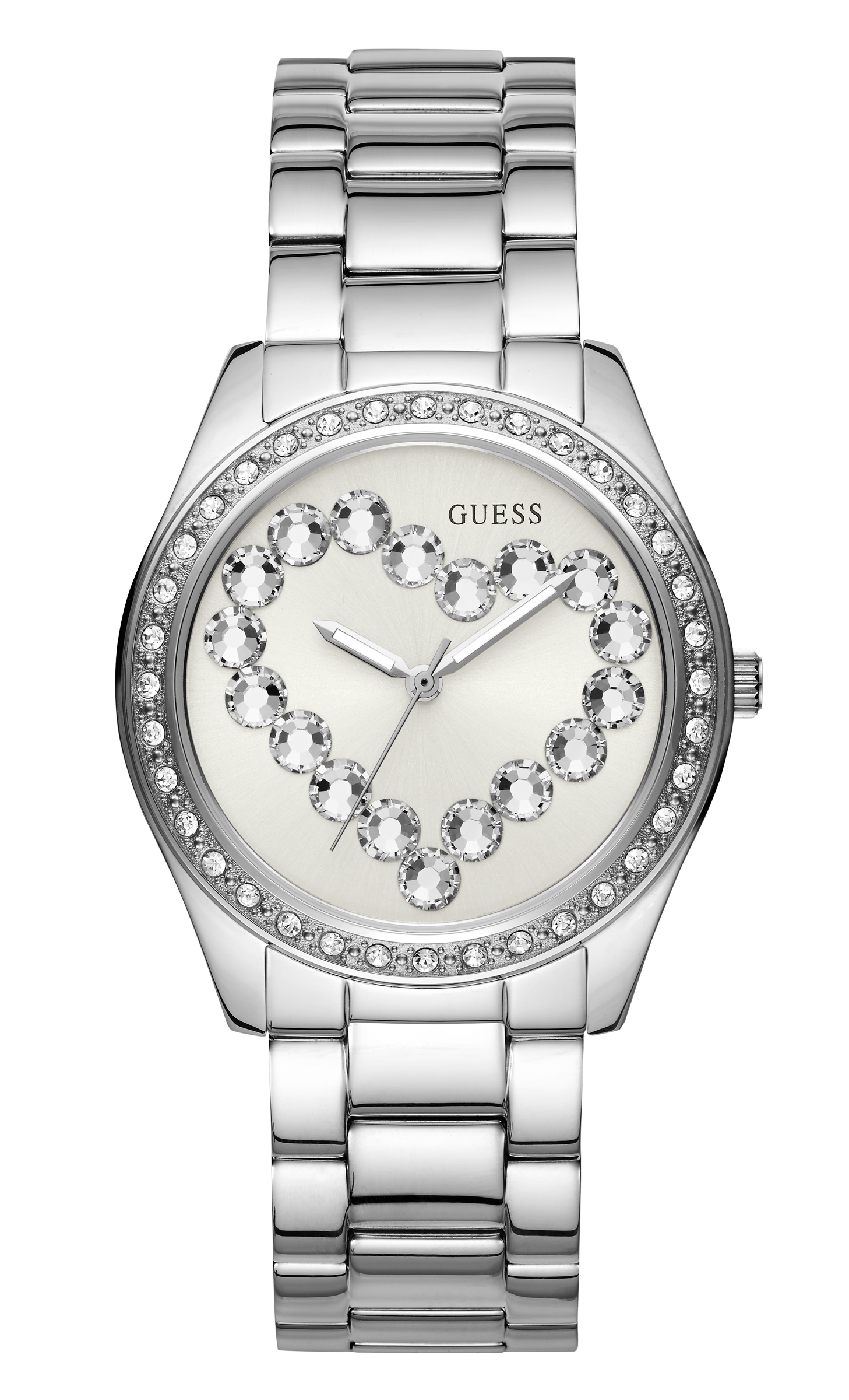 Guess 39 mm Women Silver Dial Analog Watch W1061L1