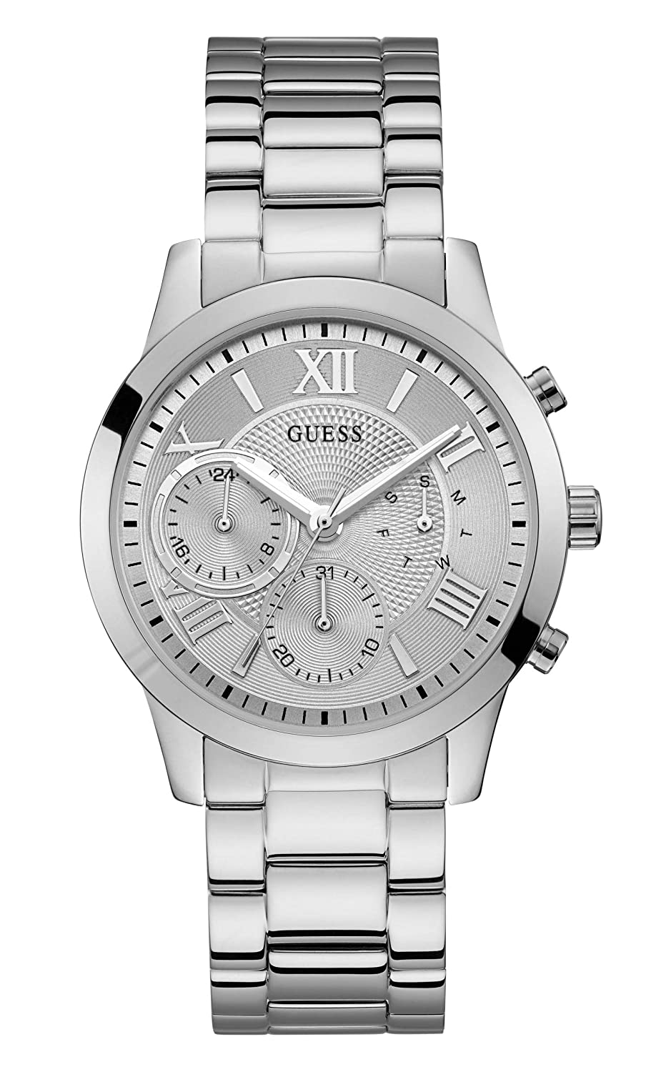 Guess Analog Silver Dial Women's Watch - W1070L1