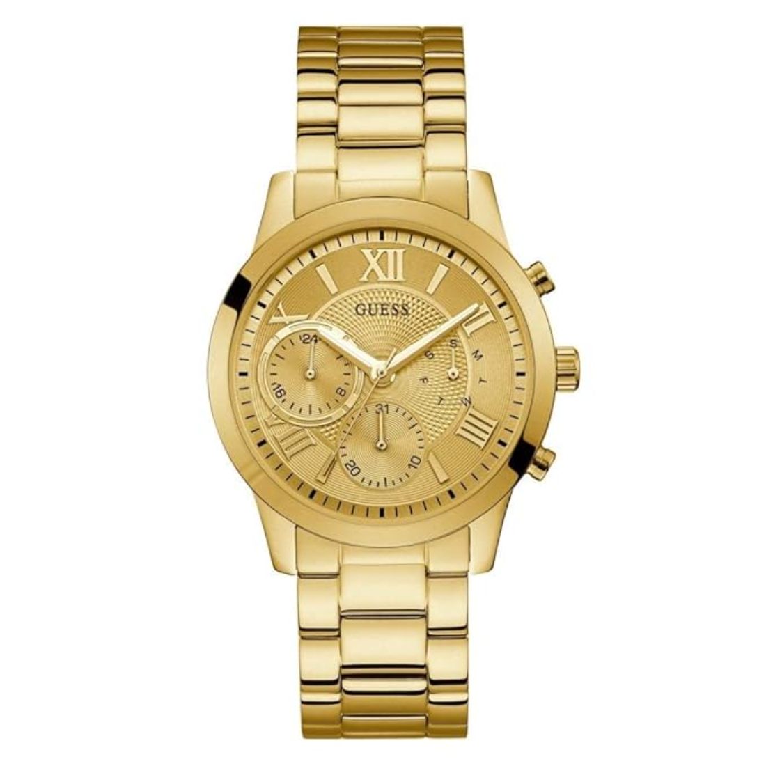 Guess Analog Champagne Dial Women's Stainless Steel Watch W1070L2