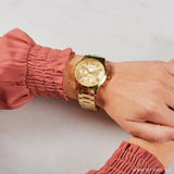 Guess Analog Champagne Dial Women's Stainless Steel Watch W1070L2