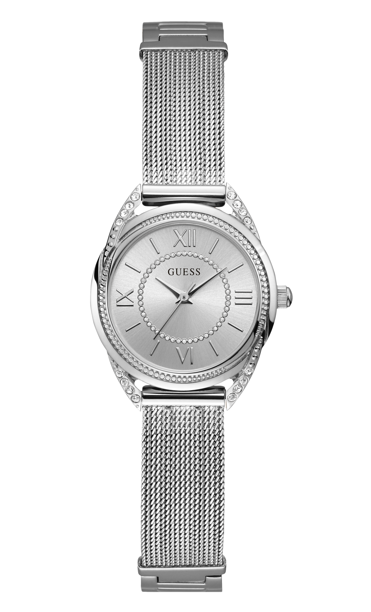 Guess 27 mm Women Silver Dial Analog Watch W1084L1