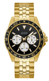 Guess 44 mm Mens Gold Multi function Watch W1107G4