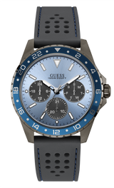 Guess 44 mm Mens Blue Multi function Watch W1108G6