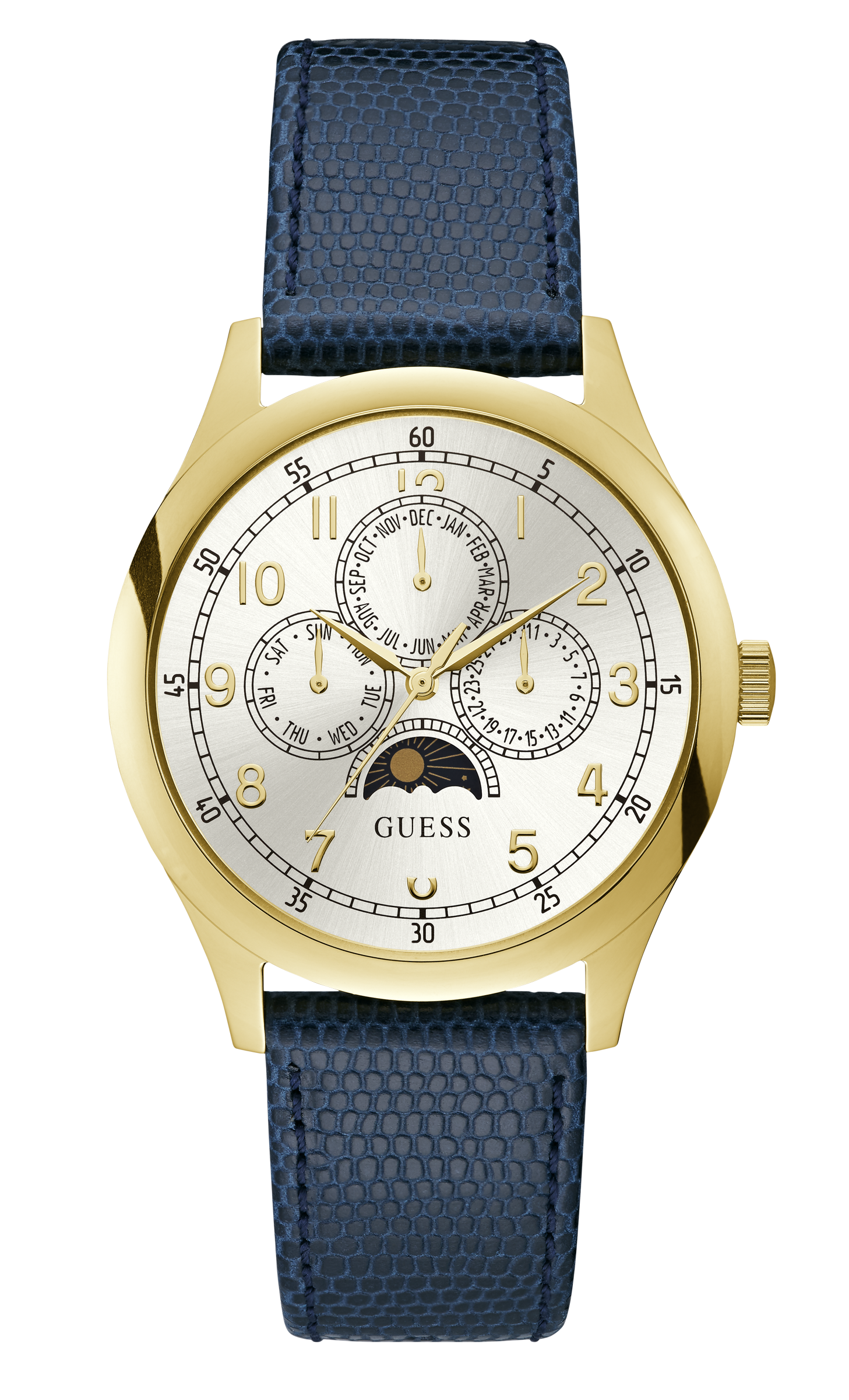 Guess 40 mm Mens Blue Multi function Watch W1111G1