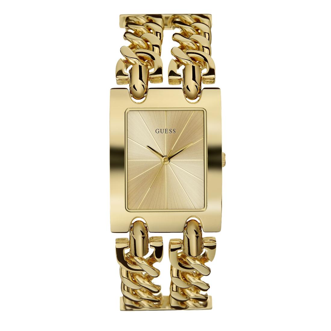Guess Women 28 mm Gold Dial Analog Watch W1117L2