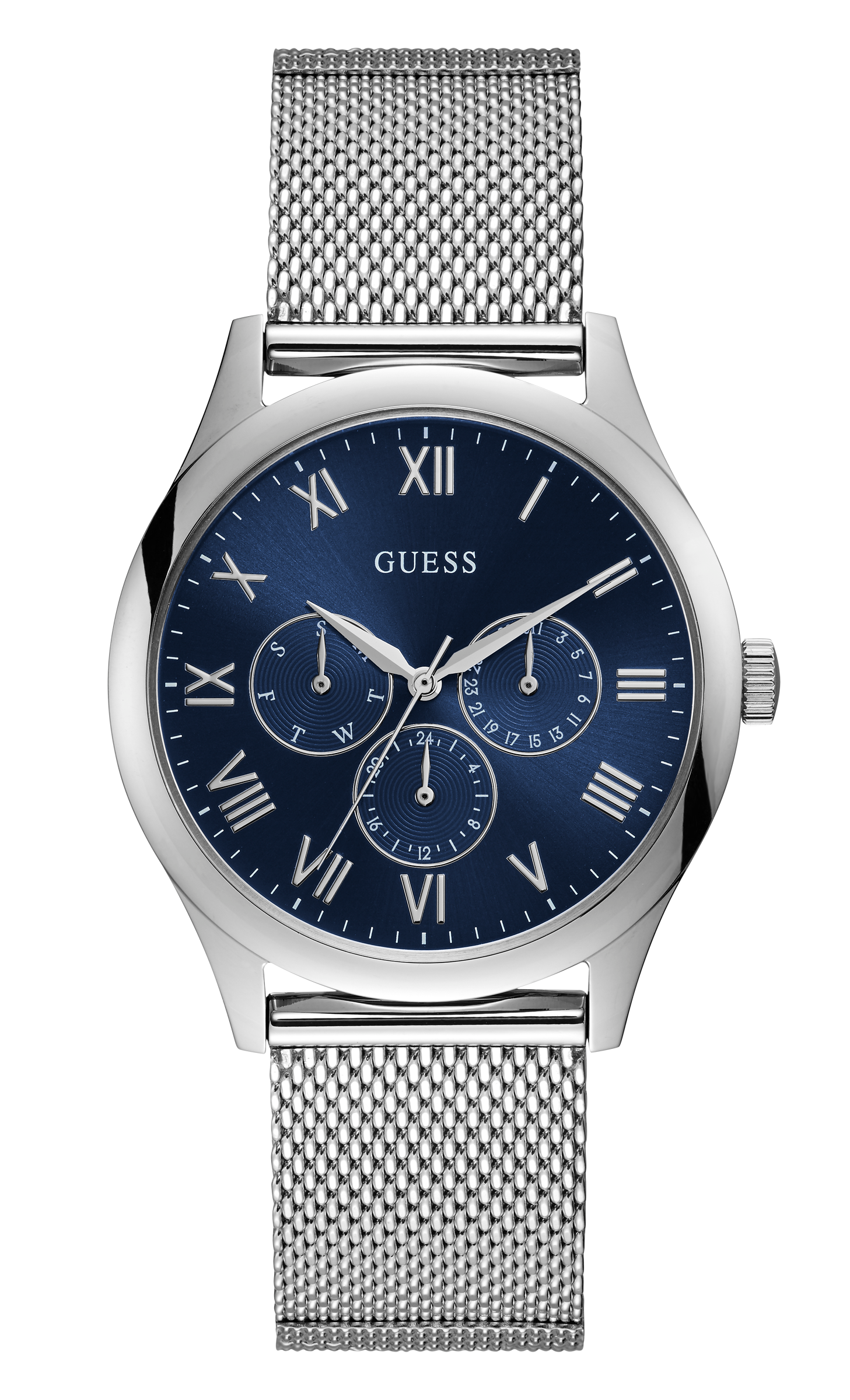 Guess 40 mmm Mens Blue Multi function Watch W1129G2